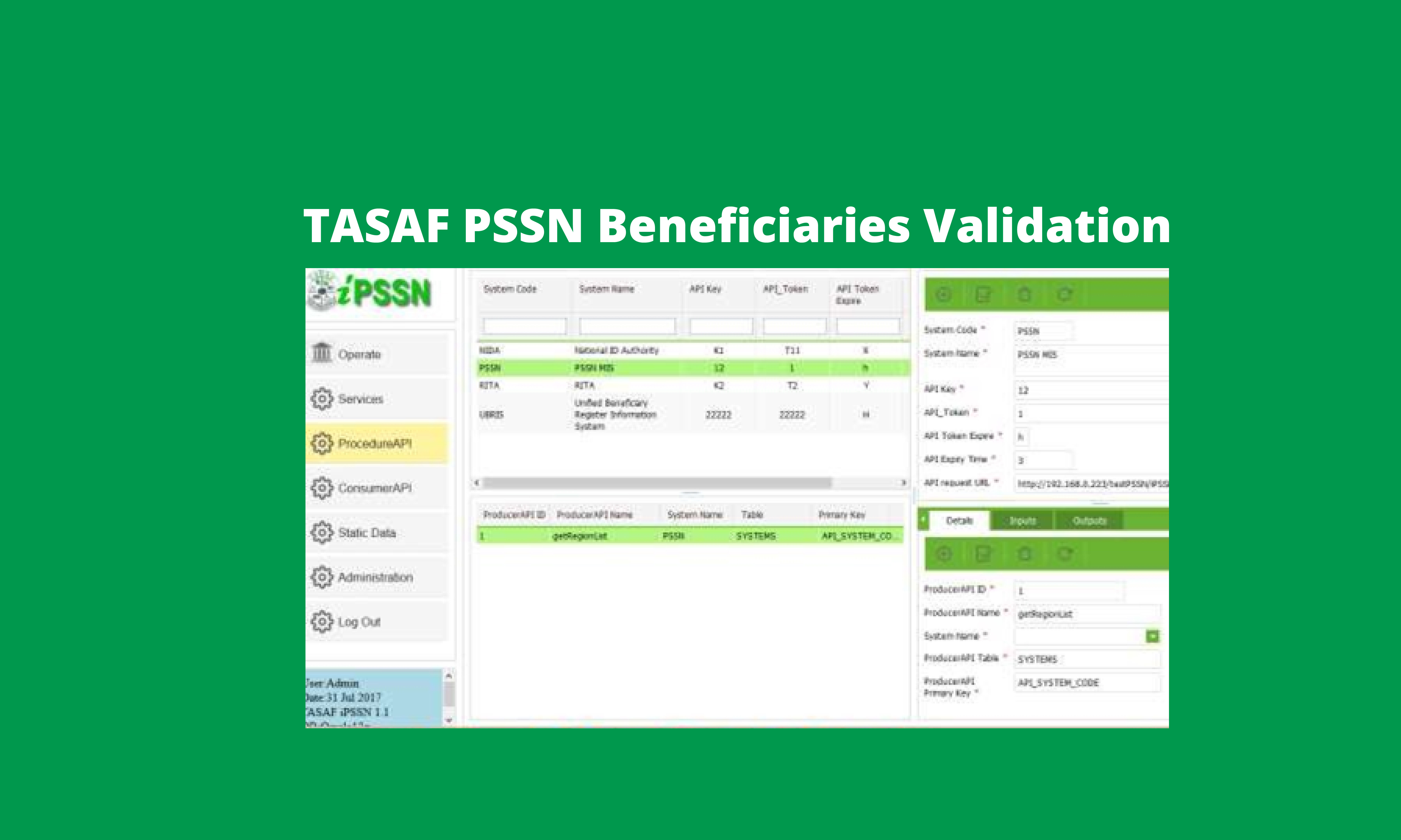 TASAF PSSN Beneficiaries Validation